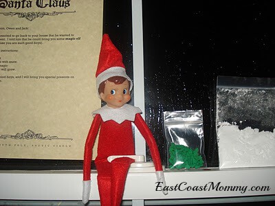 Elf sitting on window seal