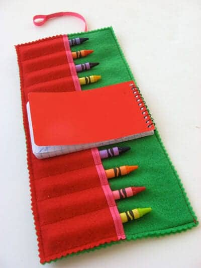homemade felt crayon holder 