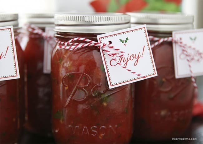 Homemade salsa gift idea