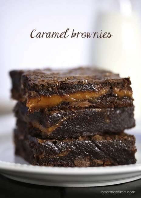 Caramel brownies on I Heart Nap Time