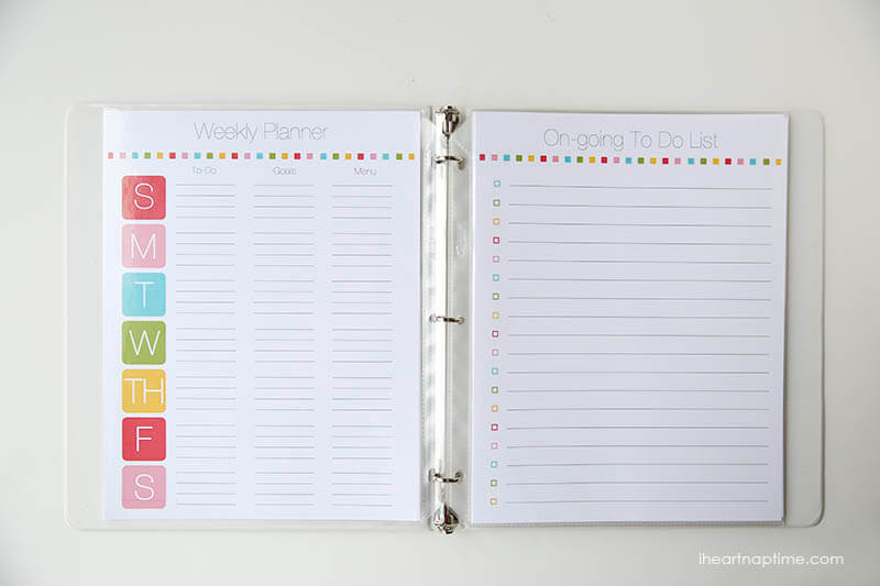 2014 Free Organization Family Binder Printable 