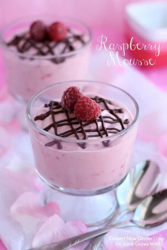 Raspberry Mousse in cup