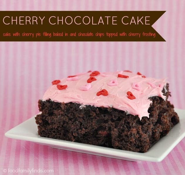 cherry chocolate cake on plate
