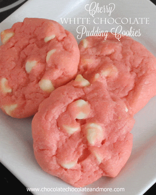 white chocolate pudding cookies on plate