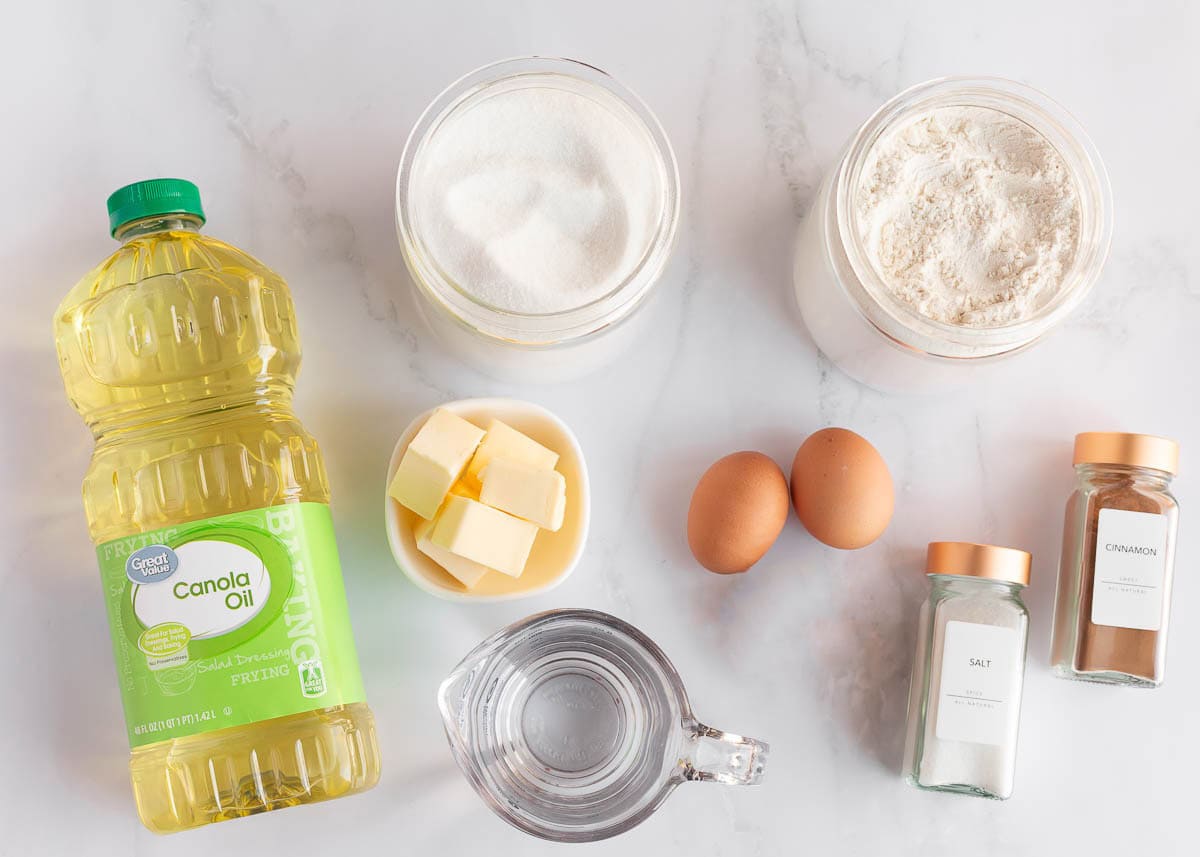 These easy homemade churros are to die for and are the perfect dessert! They are soft and tender on the inside and crispy on the outside. Homemade churro ingredients.