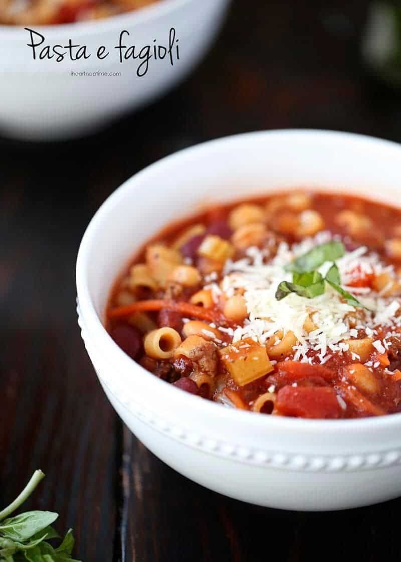 Pasta e fagioli recipe -healthy and delicious! - I Heart Nap Time