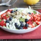 fresh berry salad in a white bowl