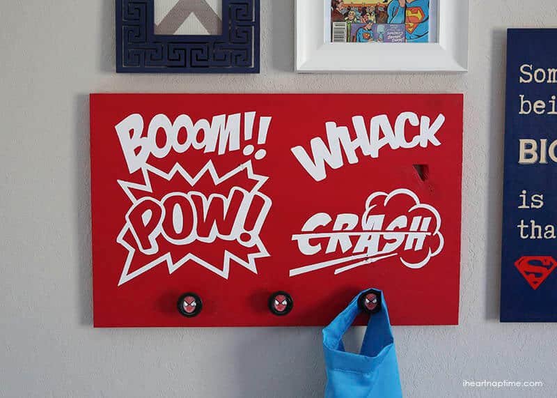 DIY super hero sign on iheartnaptime.com #tutorial