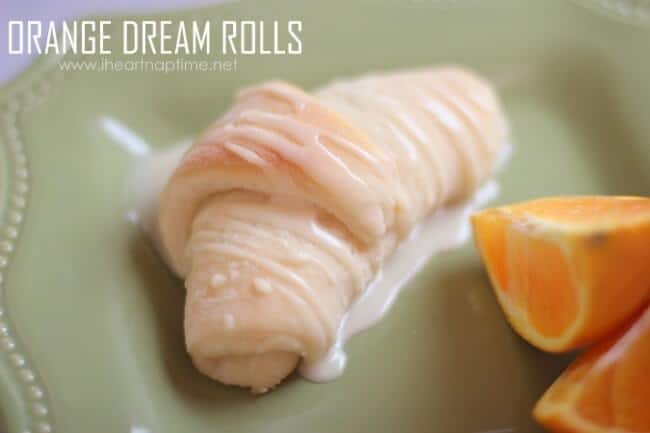 Orange Dream Rolls on plate