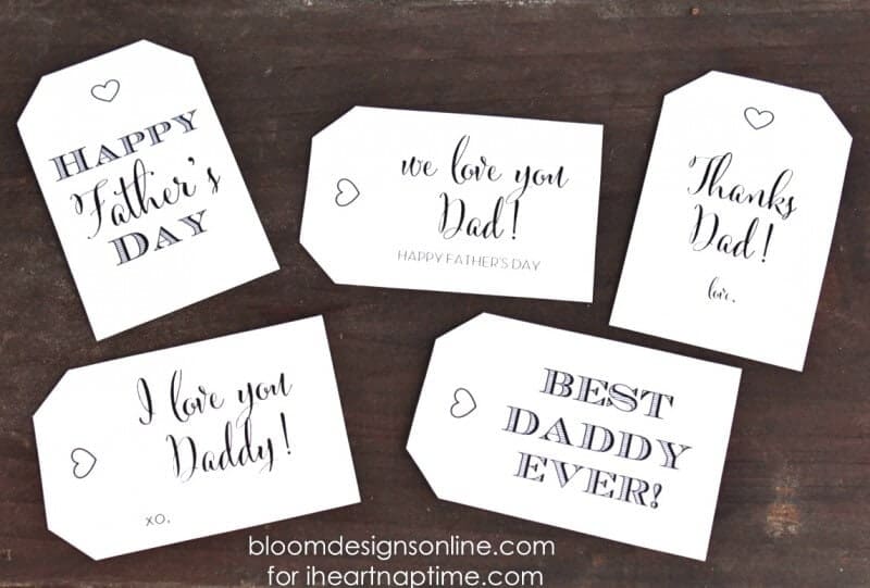 father s day gift tags i heart nap time