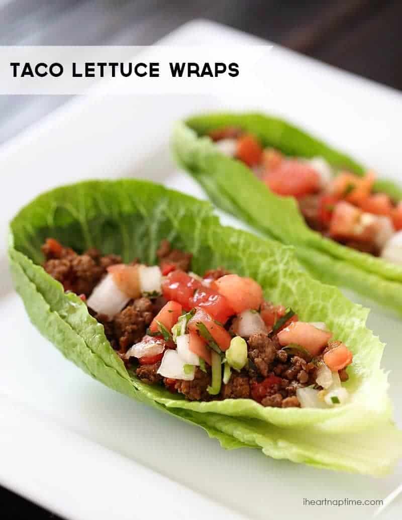 Taco lettuce wraps on iheartnaptime.com - a healthy and delicious alternative to hardshell tacos!