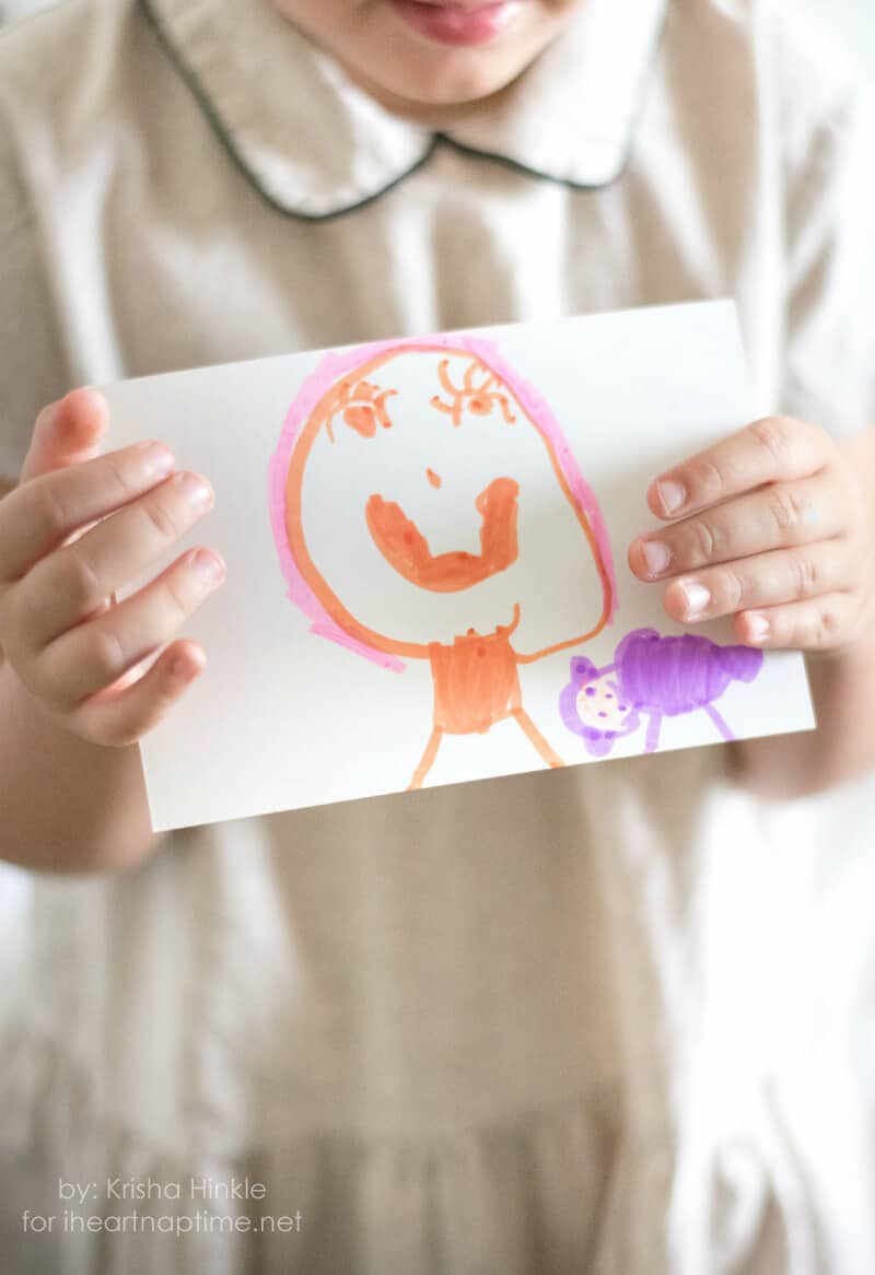 Kid Made Postcards on iheartnaptime.com