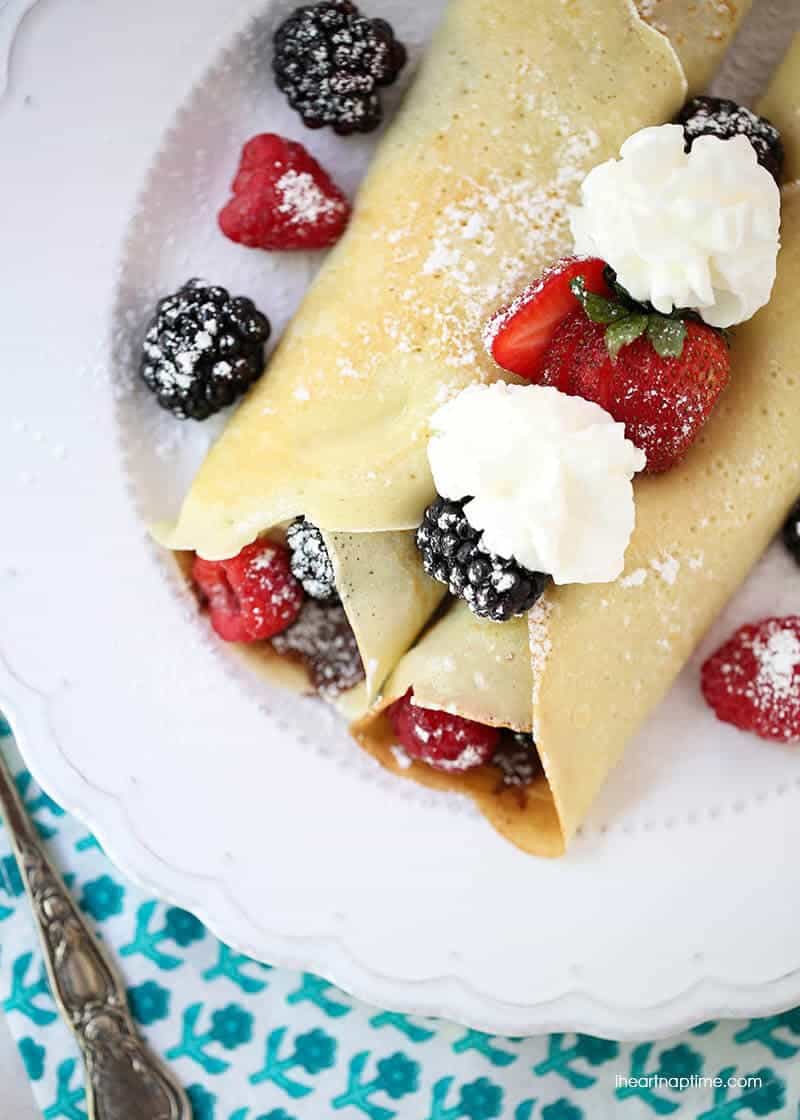 EASY crepe recipe (made in a blender) - I Heart Naptime
