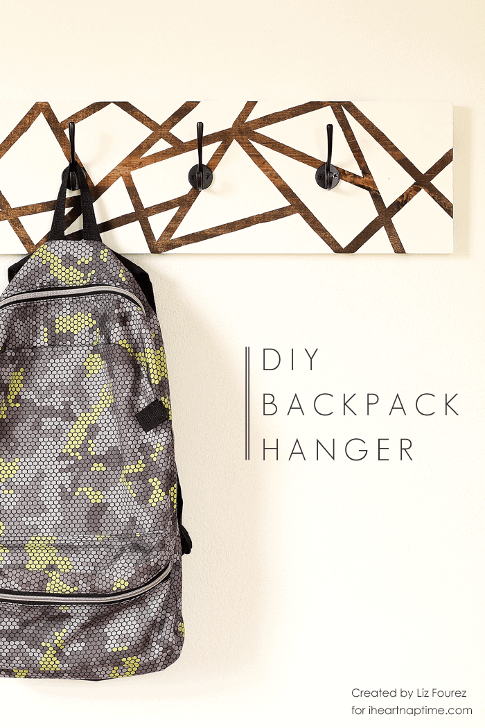 DIY Backpack Hanger I Heart Nap Time