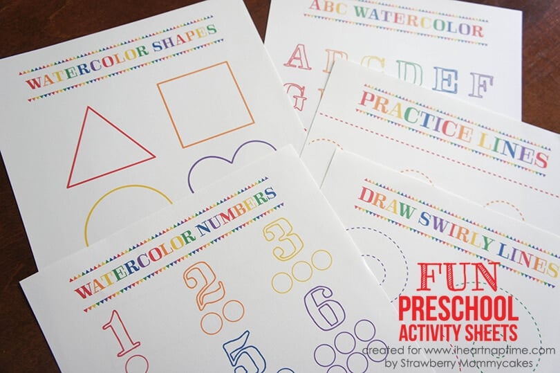 watercolor preschool activity sheets on wwwiheartnaptimecom preschool freeprintables - Worksheets For 3 Year Olds Printables watercolor preschool activity sheets on wwwiheartnaptimecom preschool freeprintables - Worksheets For 3 Year Olds Printables