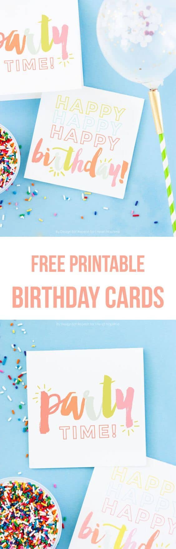 Adorable FREE printable birthday cards - I Heart Naptime