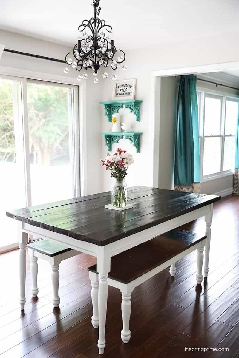 DIY farmhouse kitchen table -love!