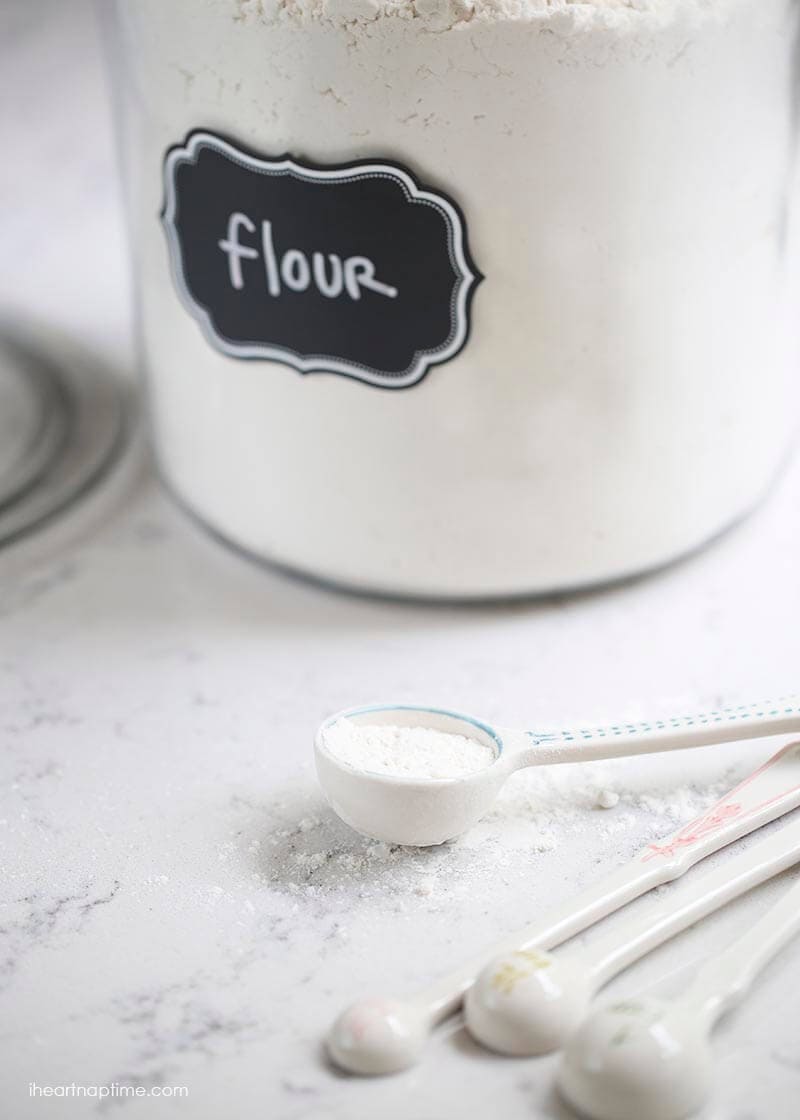 Flour jar with chalkboard label