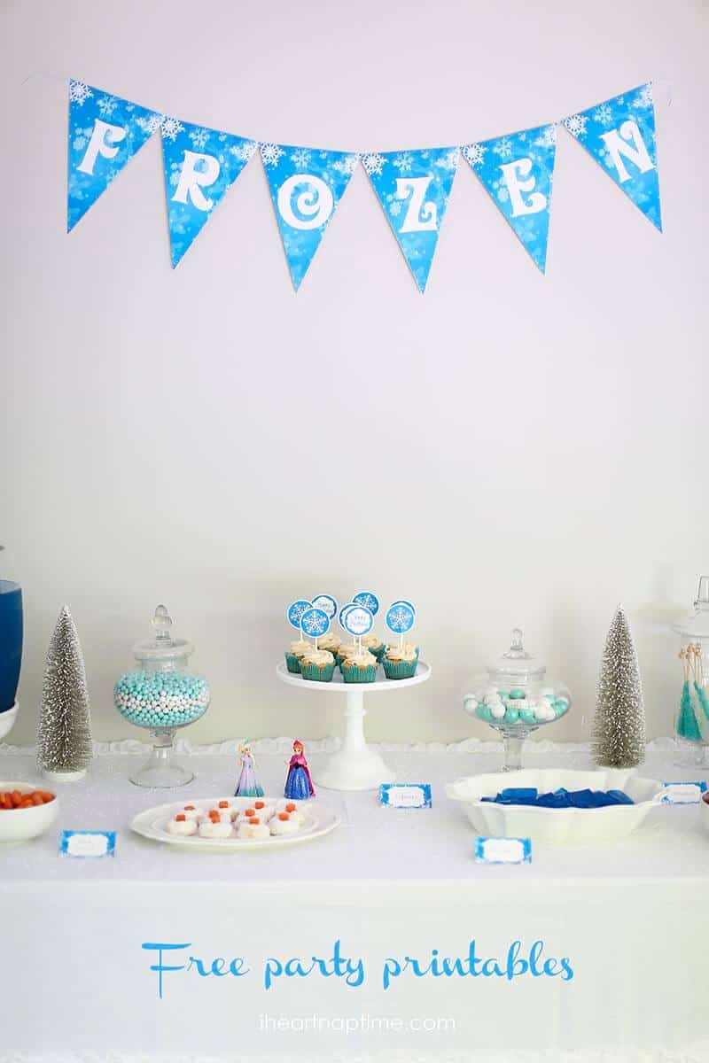 Frozen occasion tips with Free of charge printables picture regarding Frozen Banner Printable referred to as Frozen social gathering suggestions with Totally free printables