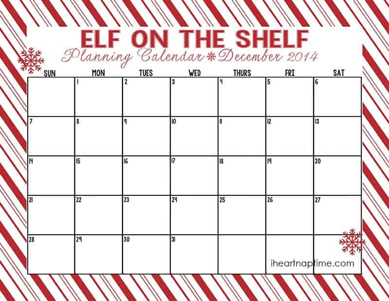 Elf On The Shelf Calendar - Abbye Annissa