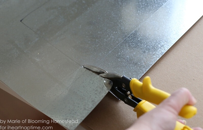 diy galvanized memo board i heart nap time cutting galvanized steel sheet