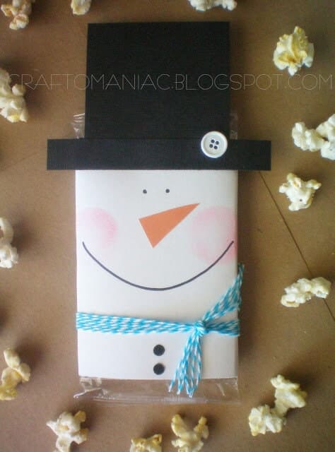 popcorn snowman gift