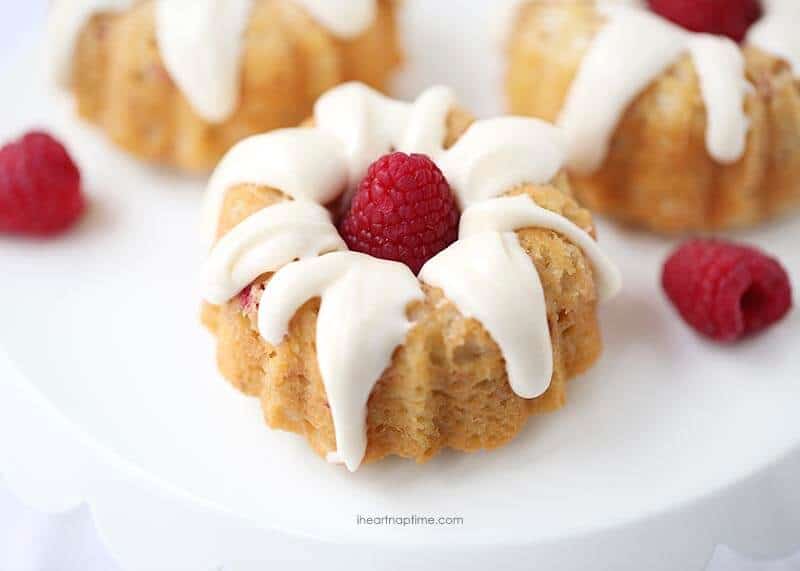 Lemon Raspberry Mini Bundt Cakes - Sugar Salt Magic