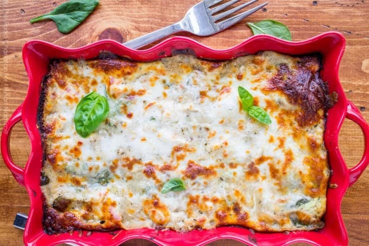 White Chicken Lasagna with Pesto - I Heart Nap Time