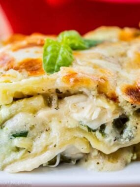 White Chicken Lasagna with Pesto