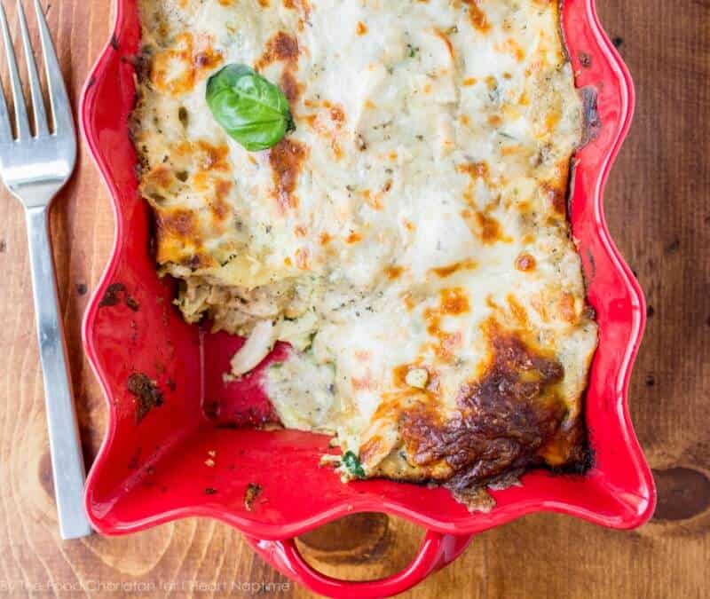White Chicken Lasagna with Pesto I Heart Nap Time