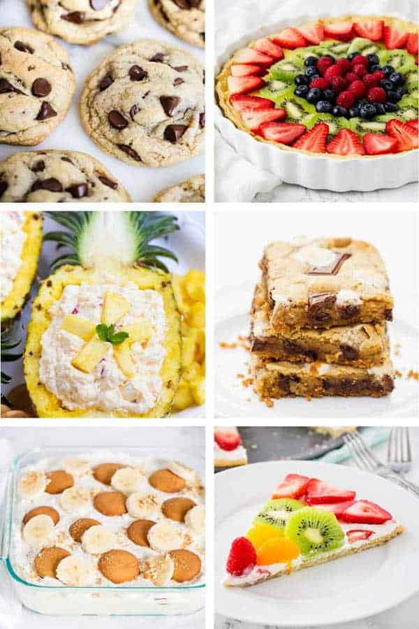 Bbq desserts in a photo collage.