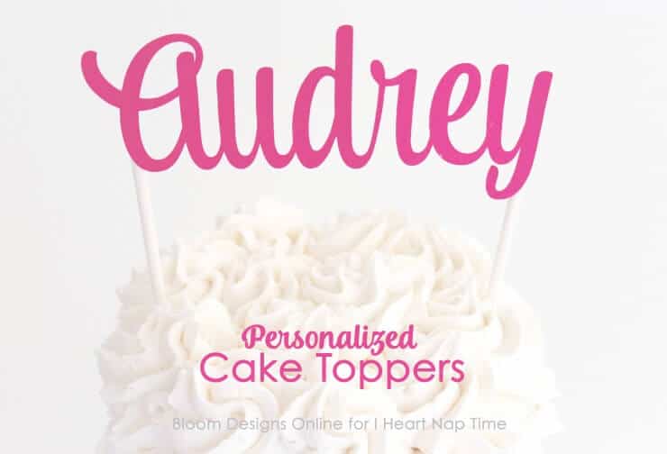 Personalized Cake Toppers - I Heart Nap Time