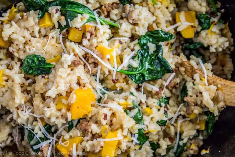 butternut squash risotto in the slow cooker 