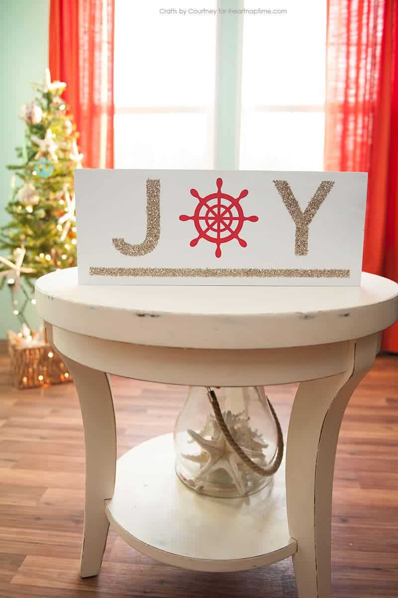 DIY Nautical Christmas Sign I Heart Nap Time diy-nautical-christmas-sign-i-heart-nap-time