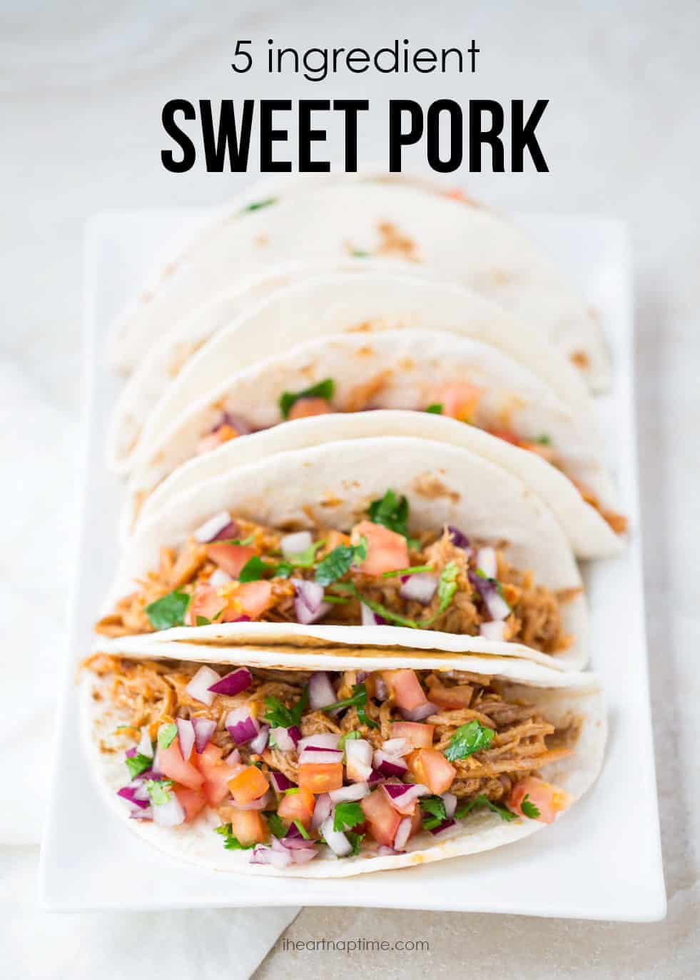 sweet pork tacos