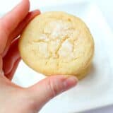 Angel Cookies - soft and chewy vanilla cookies with a delicious sugar glaze that looks just like glistening snow