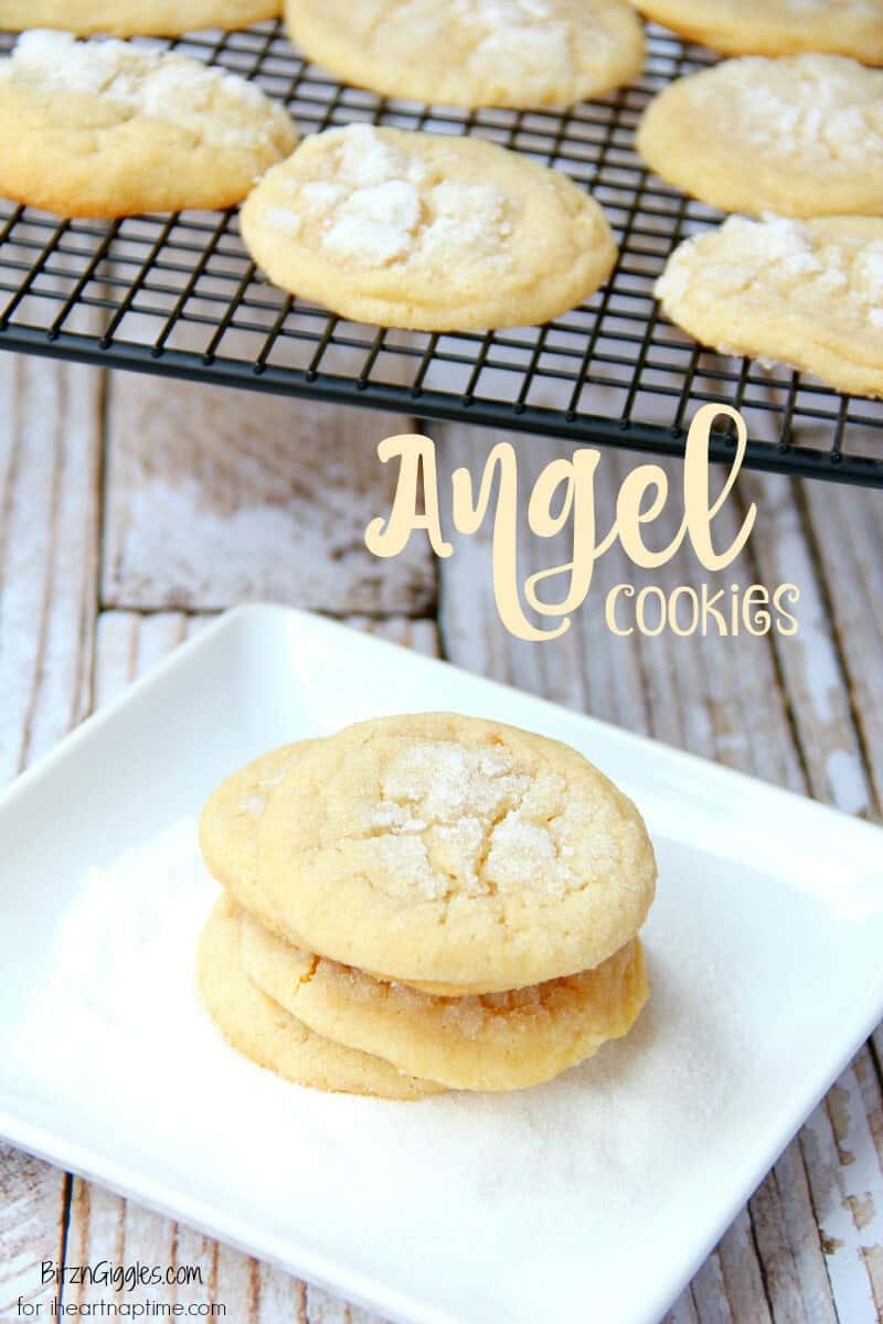 angel cookies on plate
