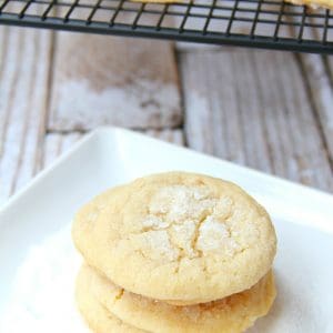 Angel Cookies - soft and chewy vanilla cookies with a delicious sugar glaze that looks just like glistening snow