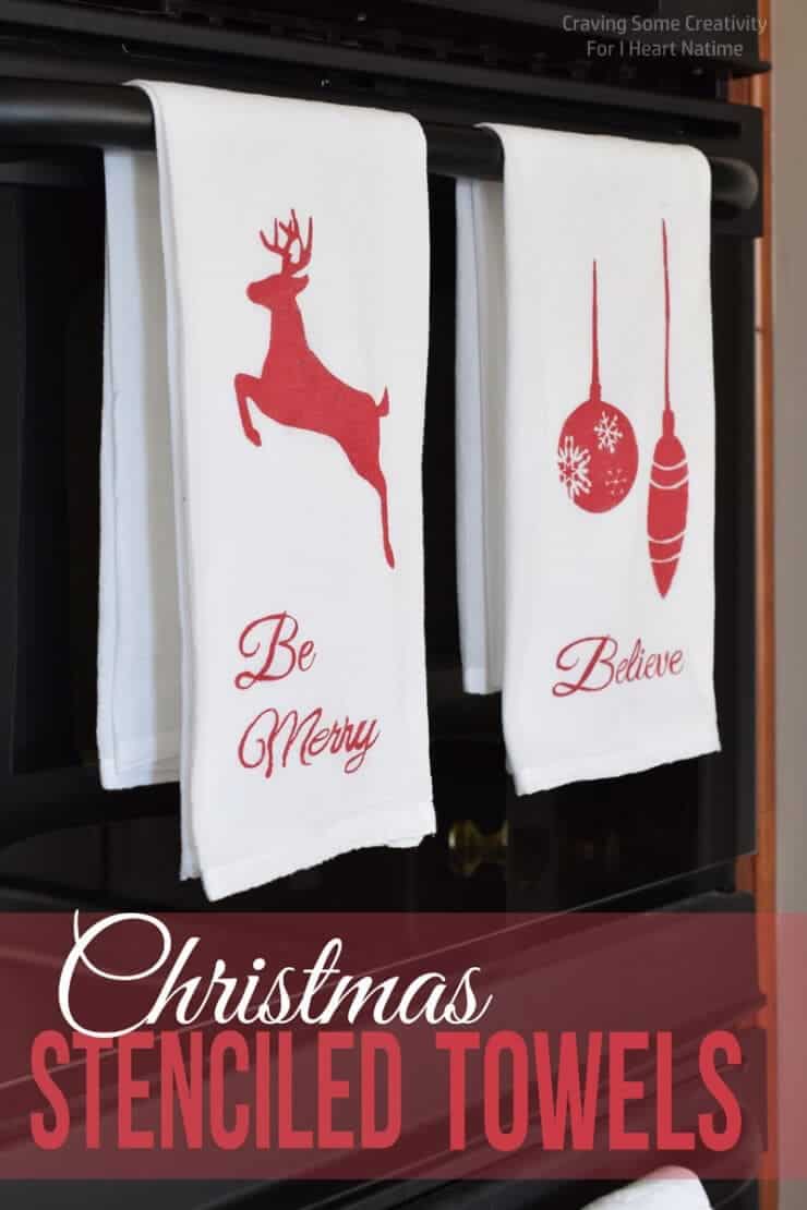 DIY Christmas Towels | Breathtakingly Rustic Homemade Christmas Decorations