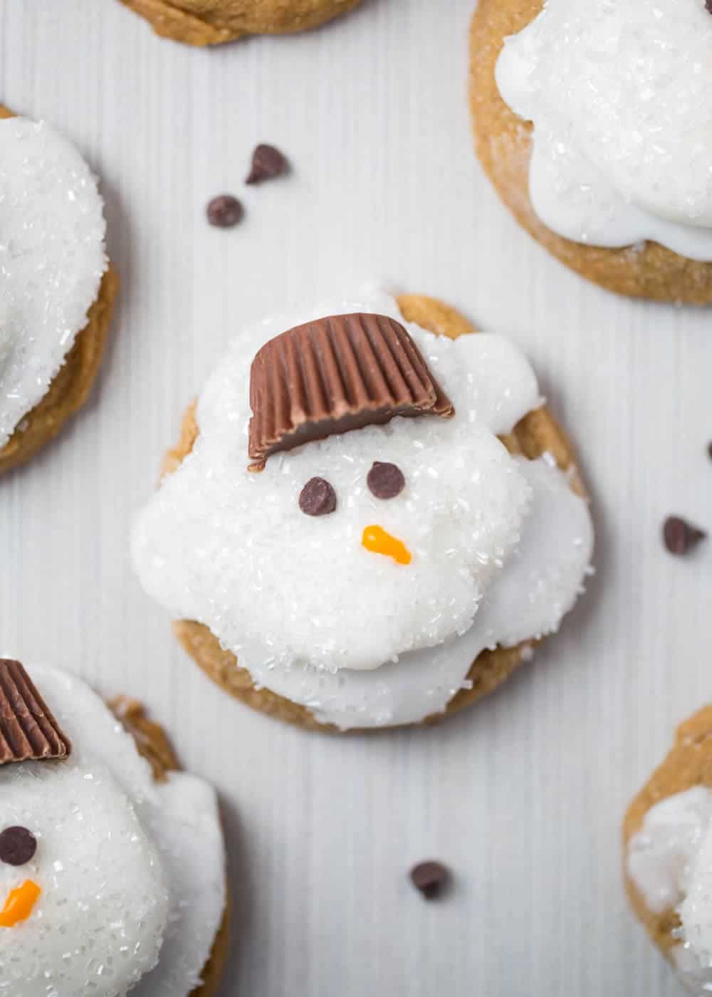 melting snowman cookies 