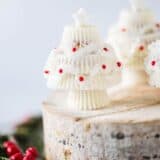 white chocolate reese's christmas trees on table