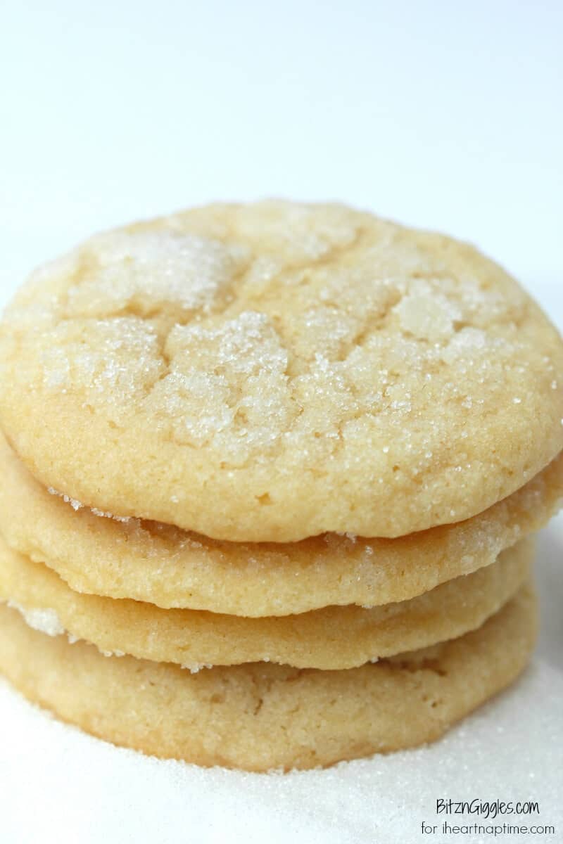 close up of angel cookies on plate