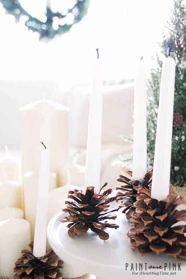diy pine cone candle holders elegant understated winter candle holders perfect for - Diy Candle Holders diy pine cone candle holders elegant understated winter candle holders perfect for - Diy Candle Holders