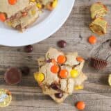 reese's pieces blondies on table