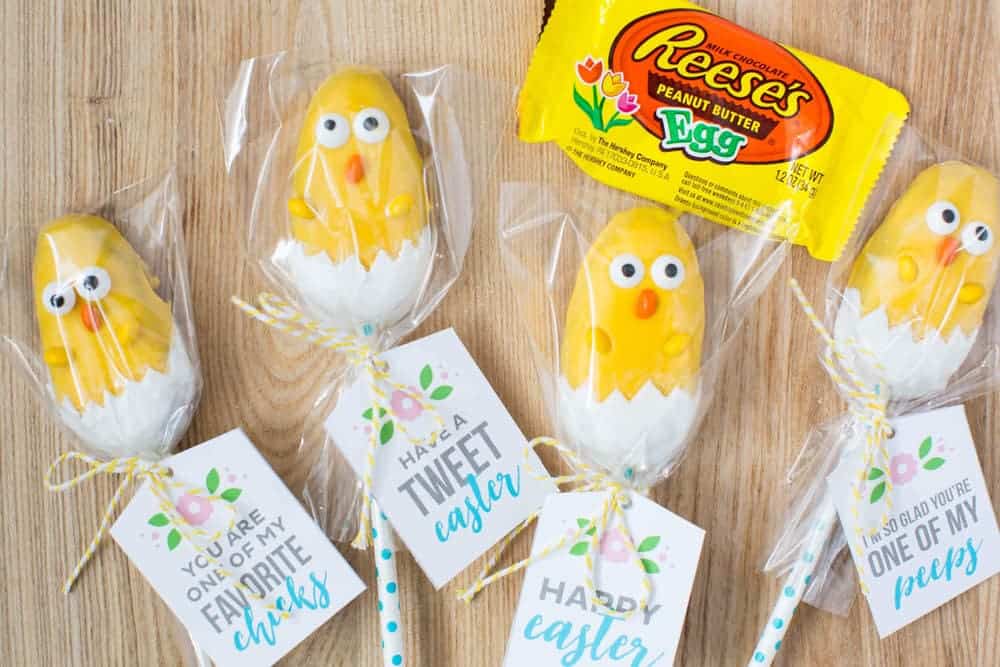 Welcome to the easter section of the site! Easter Classroom Treat Ideas . Easter Chick Treats with Free Printable - I Heart Nap Time