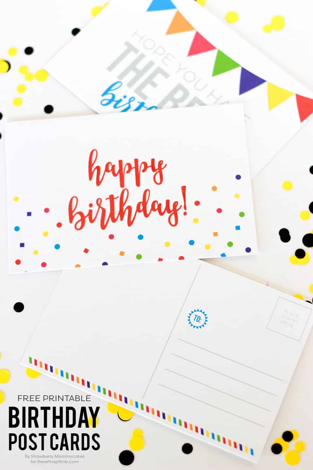 FREE Printable Birthday Postcards - I Heart Nap Time