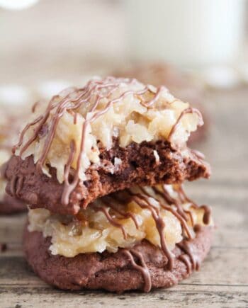 stack of german chocolate cookies