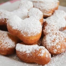 Mickey Mouse Beignets - these adorable beignets are simple to make and addictingly delicious. A fun way to enjoy a tasty Disneyland treat at home!