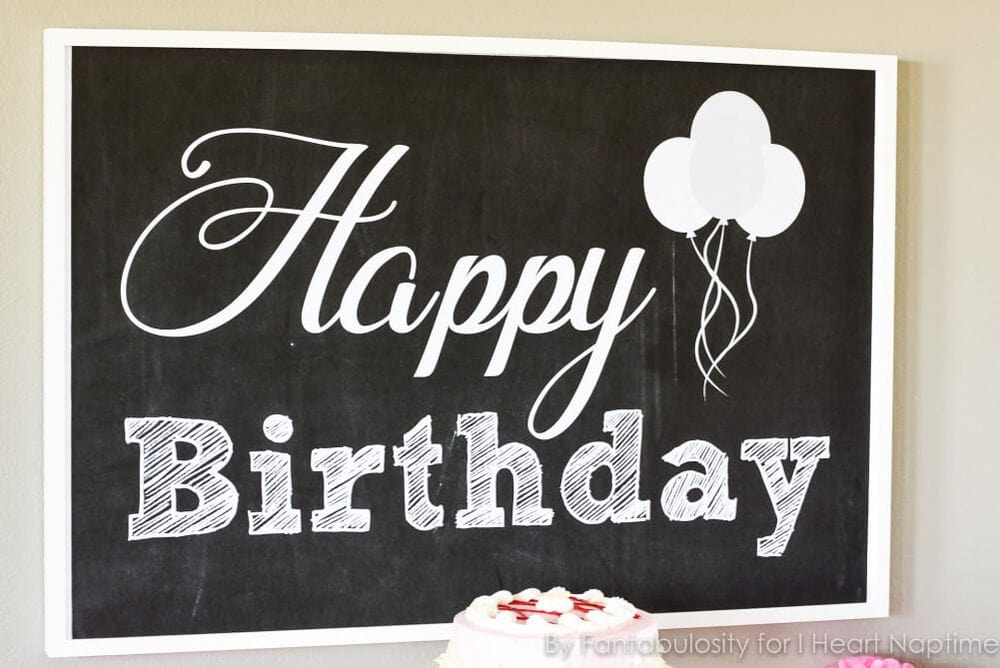 Free Happy Birthday Backdrop - I Heart Nap Time