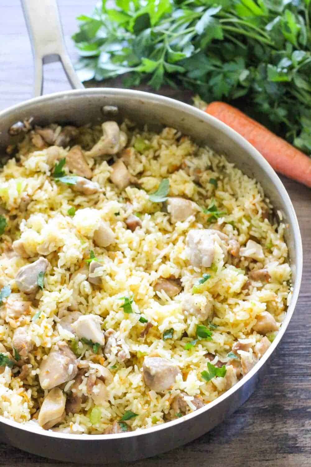 One Pot Creamy Chicken and Rice - I Heart Nap Time